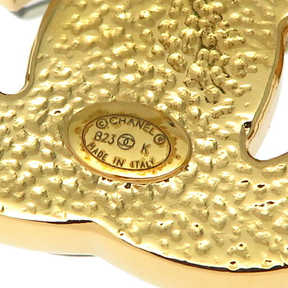 CHANEL Authentic Gold Logo Earrings - Picture 7 of 8